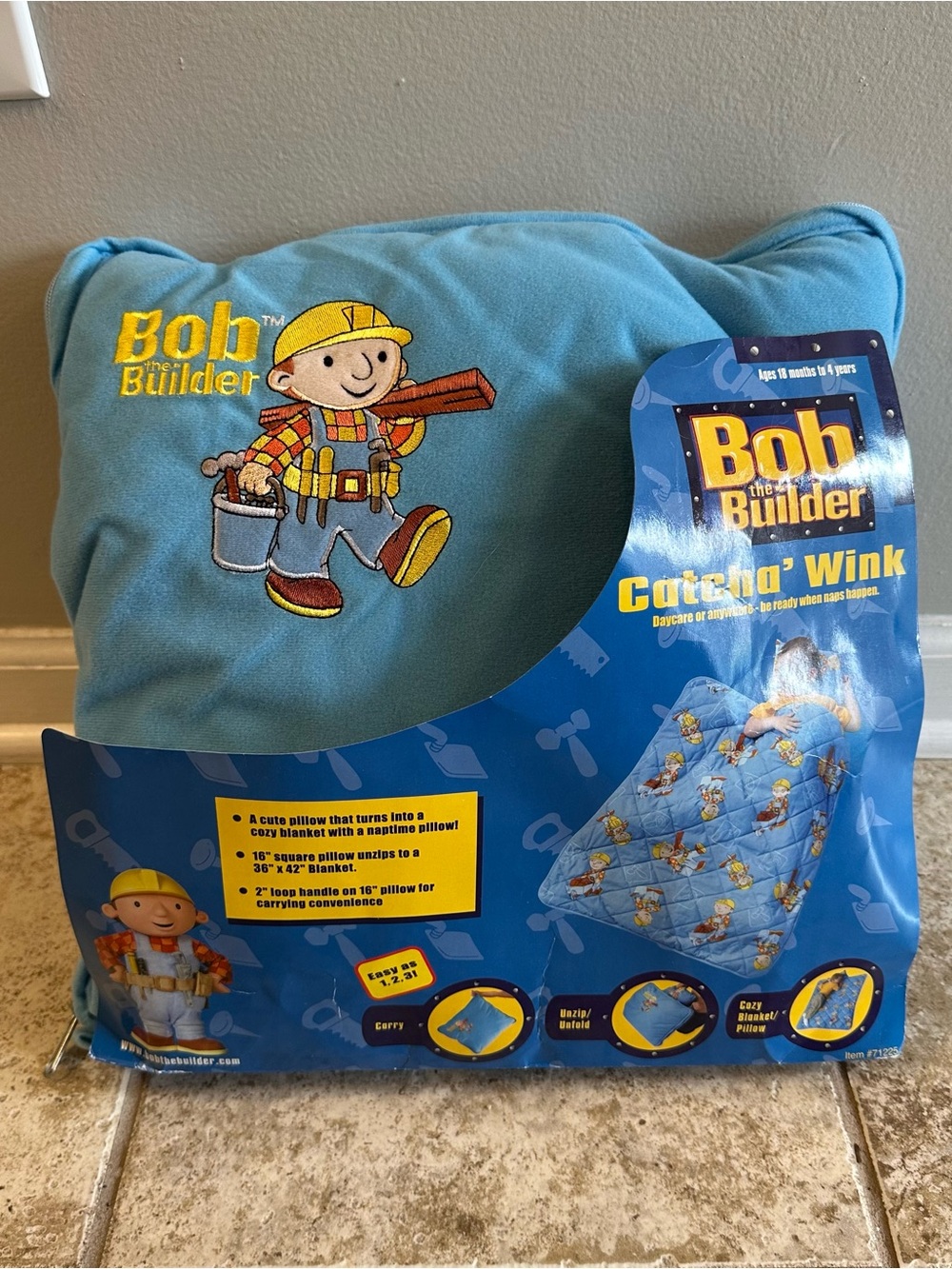 Bob The Builder Catcha Wink Naptime Daycare Blanket - 36"x42"